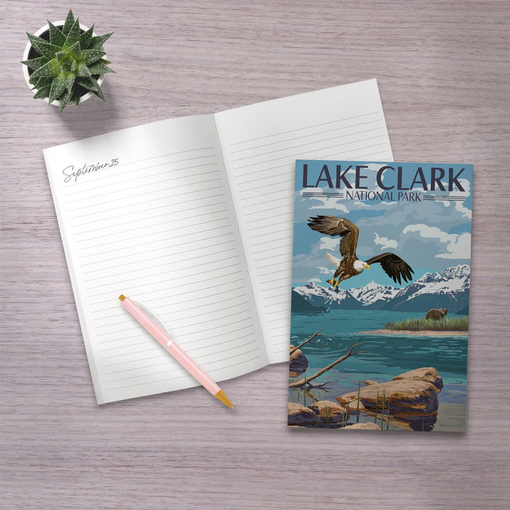 Lined 6x9 Journal, Lake Clark National Park, Alaska, Lake View, Lay Flat, 193 Pages, FSC paper Home Lantern Press 