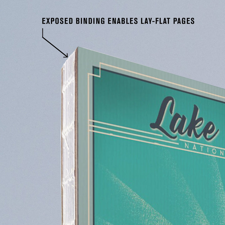 Lined 6x9 Journal, Lake Clark National Park, Alaska, Lithograph, Lay Flat, 193 Pages, FSC paper Home Lantern Press 