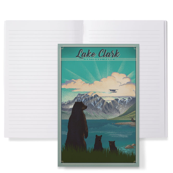 Lined 6x9 Journal, Lake Clark National Park, Alaska, Lithograph, Lay Flat, 193 Pages, FSC paper Home Lantern Press 