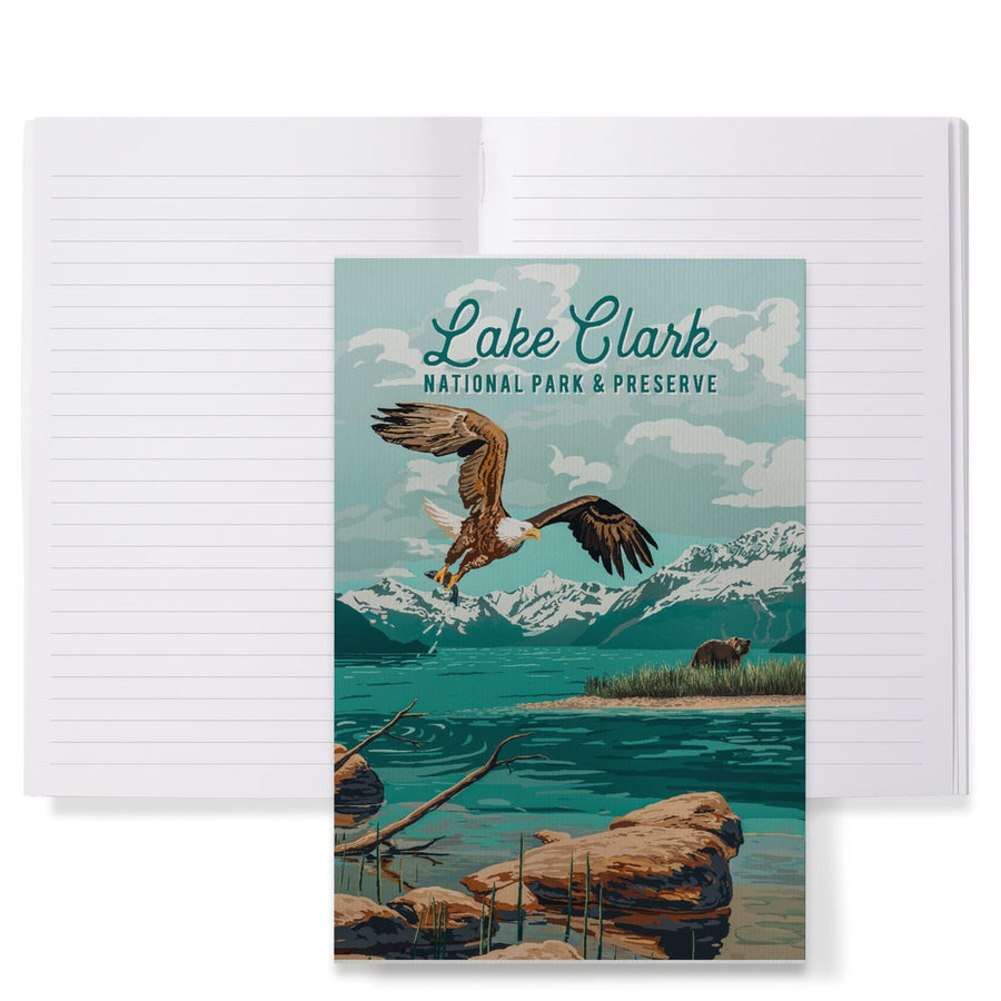 Lined 6x9 Journal, Lake Clark National Park and Preserve, Alaska, Painterly National Park Series, Lay Flat, 193 Pages, FSC paper Home Lantern Press 