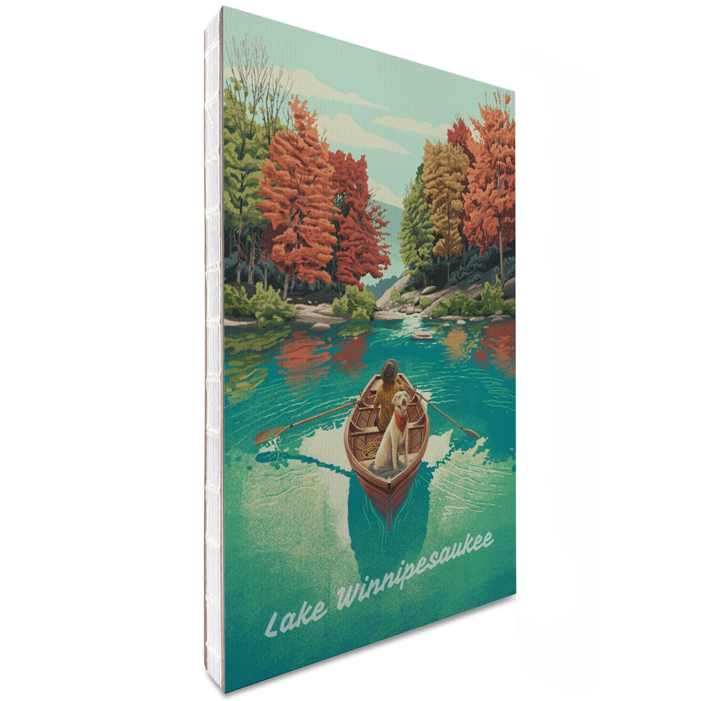 Lined 6x9 Journal, Lake Winnipesaukee, New Hampshire, Quiet Explorer, Boating, Fall Colors, Lay Flat, 193 Pages, FSC paper Home Lantern Press 