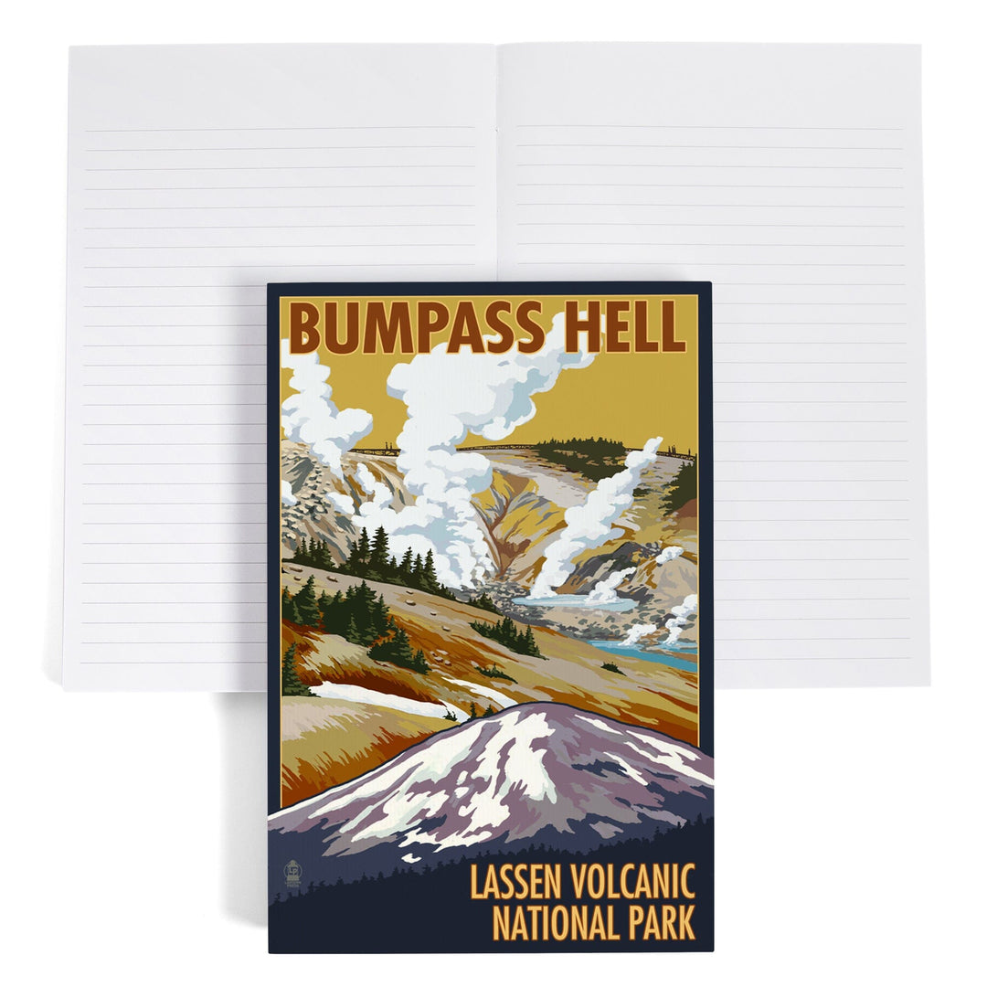 Lined 6x9 Journal, Lassen Volcanic National Park, California, Bumpass Hell, Lay Flat, 193 Pages, FSC paper Home Lantern Press 