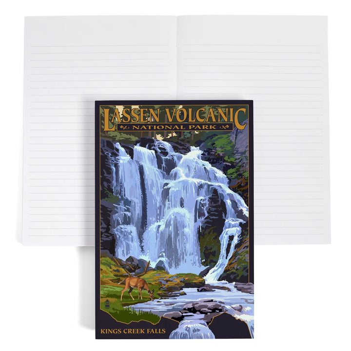 Lined 6x9 Journal, Lassen Volcanic National Park, California, Kings Creek Falls, Lay Flat, 193 Pages, FSC paper Home Lantern Press 