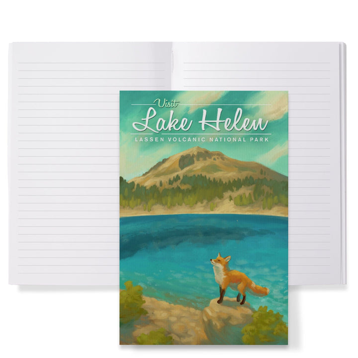 Lined 6x9 Journal, Lassen Volcanic National Park, California, Lake Helen, Oil Painting, Lay Flat, 193 Pages, FSC paper Home Lantern Press 