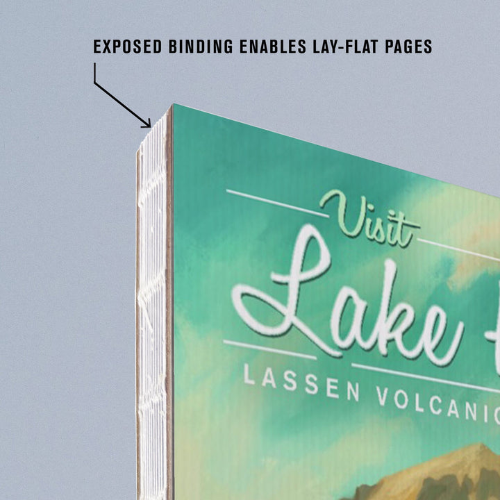 Lined 6x9 Journal, Lassen Volcanic National Park, California, Lake Helen, Oil Painting, Lay Flat, 193 Pages, FSC paper Home Lantern Press 