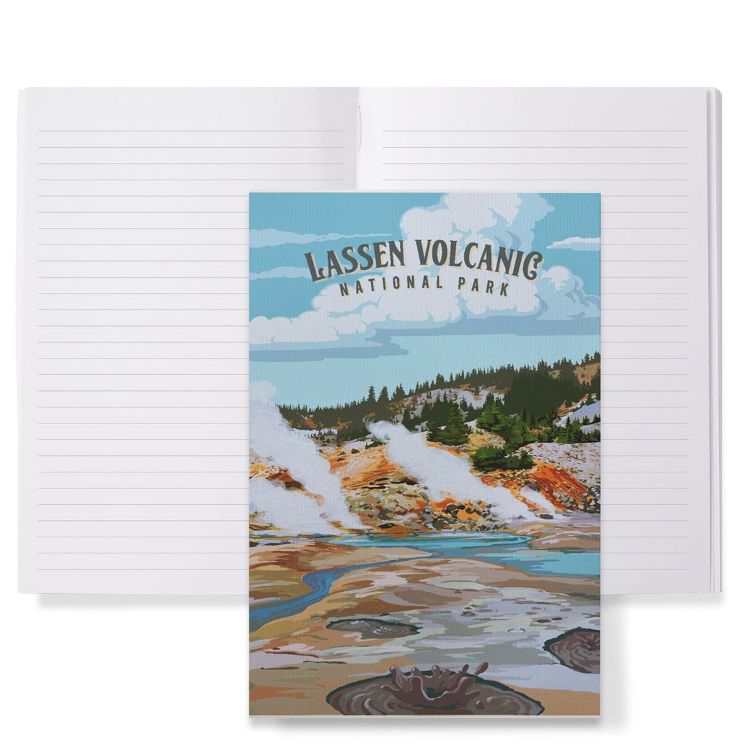 Lined 6x9 Journal, Lassen Volcanic National Park, California, Painterly National Park Series, Lay Flat, 193 Pages, FSC paper Home Lantern Press 