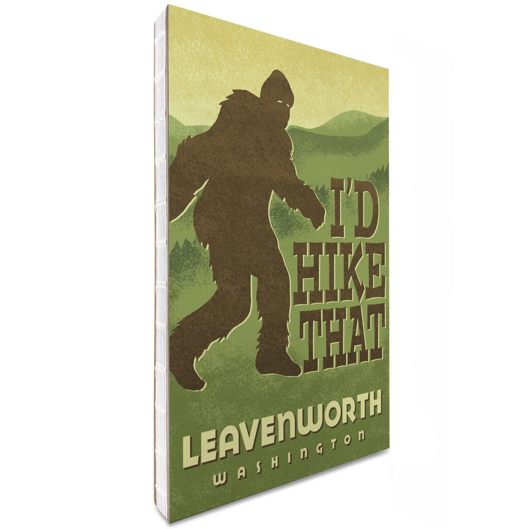 Lined 6x9 Journal, Leavenworth, Washington, I'd Hike That, Bigfoot, Lay Flat, 193 Pages, FSC paper Home Lantern Press 