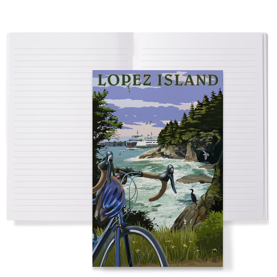 Lined 6x9 Journal, Lopez Island, Washington, Coastal Scene, Lay Flat, 193 Pages, FSC paper Home Lantern Press 