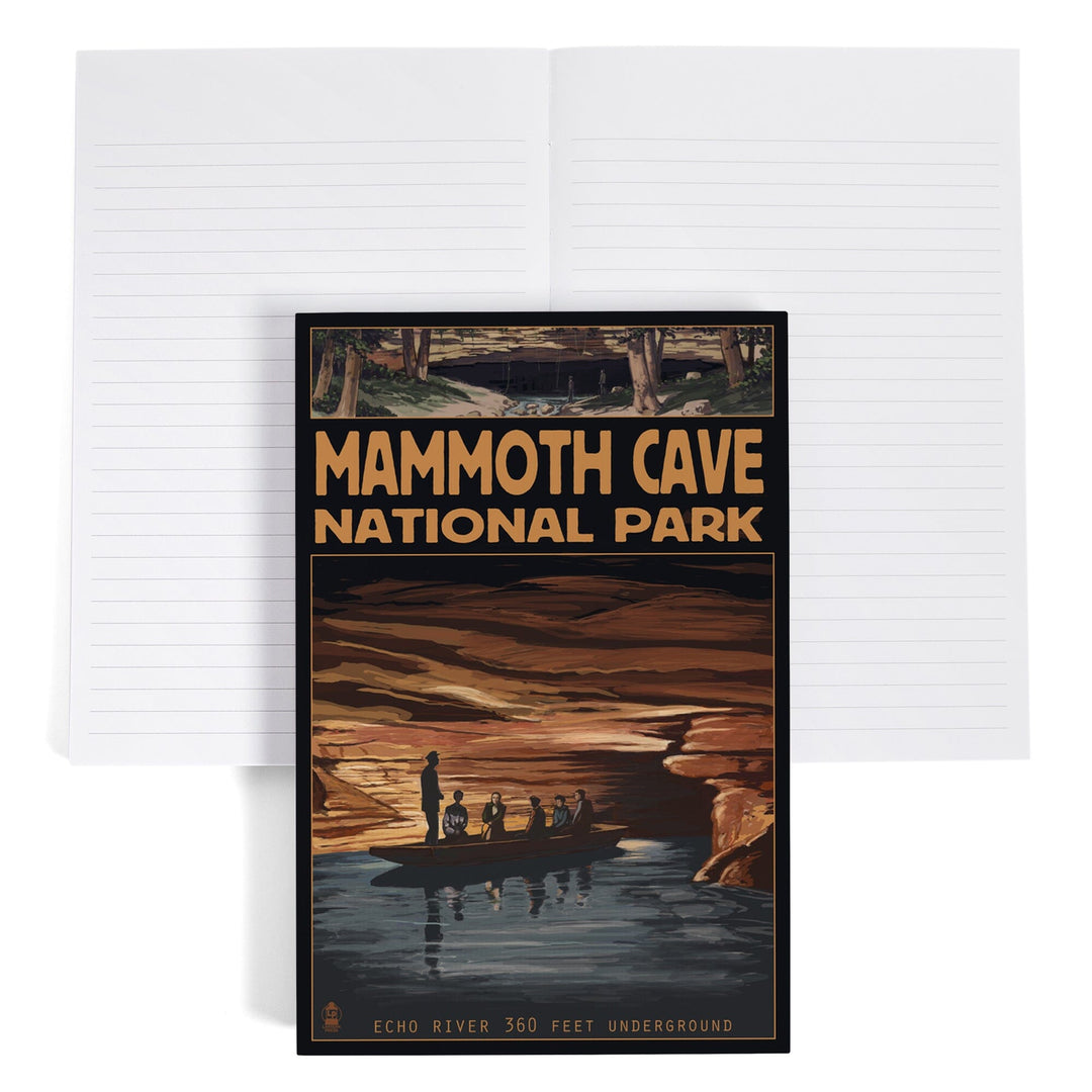 Lined 6x9 Journal, Mammoth Cave National Park, Kentucky, Echo River, Lay Flat, 193 Pages, FSC paper Home Lantern Press 