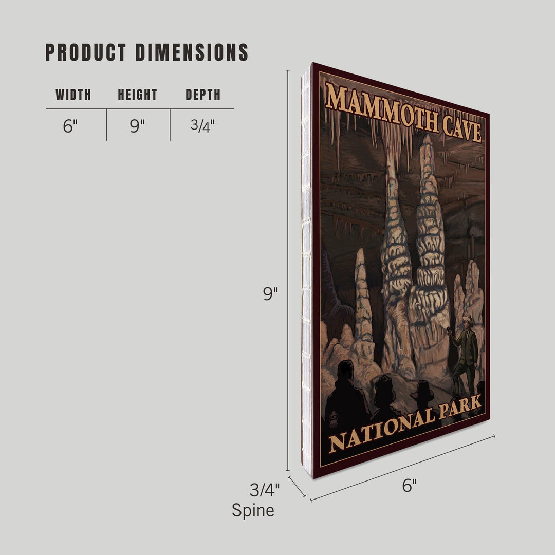 Lined 6x9 Journal, Mammoth Cave National Park, Kentucky, Onyx Pillars, Lay Flat, 193 Pages, FSC paper Home Lantern Press 