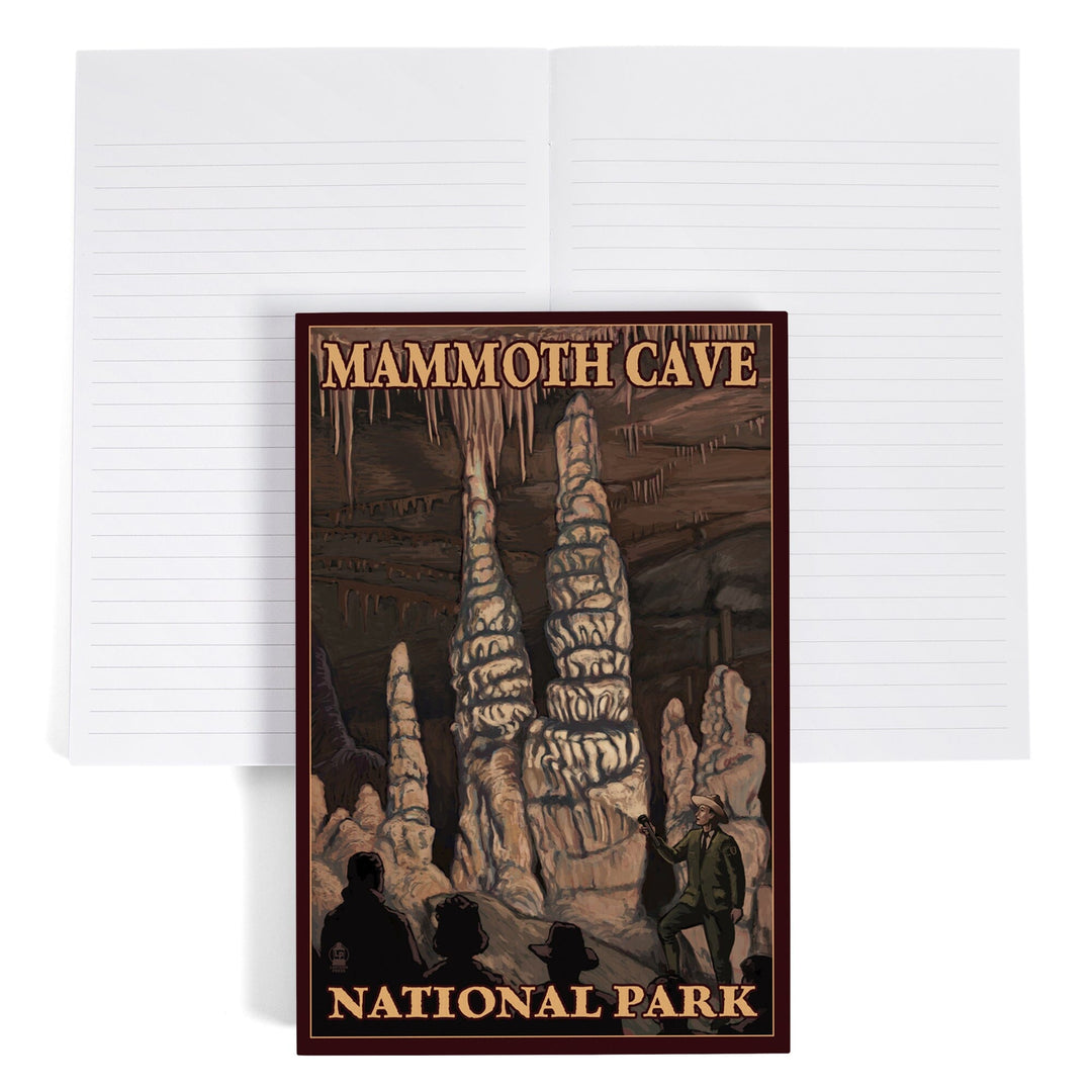 Lined 6x9 Journal, Mammoth Cave National Park, Kentucky, Onyx Pillars, Lay Flat, 193 Pages, FSC paper Home Lantern Press 