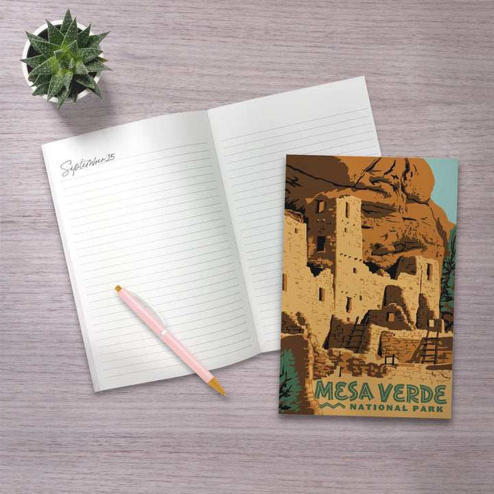 Lined 6x9 Journal, Mesa Verde National Park, Explorer Series, Lay Flat, 193 Pages, FSC paper Home Lantern Press 