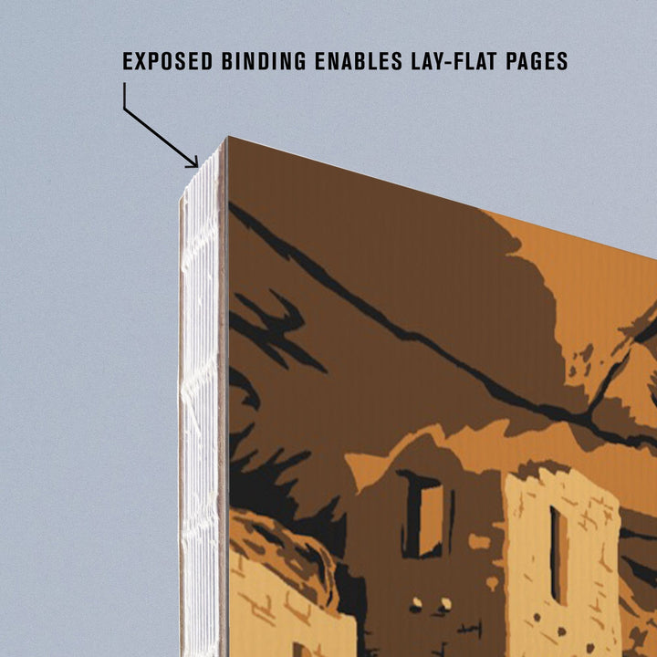 Lined 6x9 Journal, Mesa Verde National Park, Explorer Series, Lay Flat, 193 Pages, FSC paper Home Lantern Press 