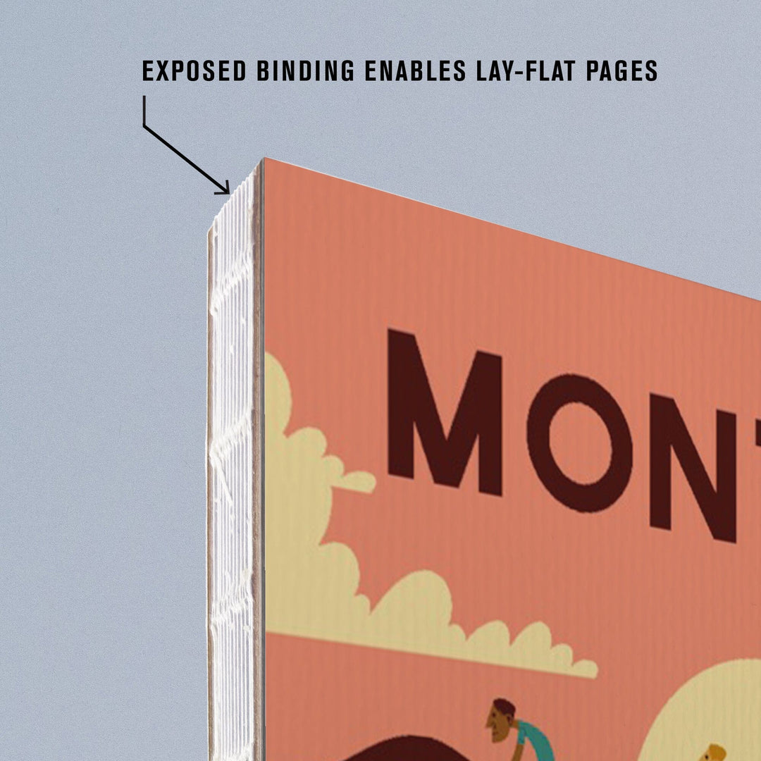 Lined 6x9 Journal, Montana, Geometric National Park Series, Lay Flat, 193 Pages, FSC paper Home Lantern Press 