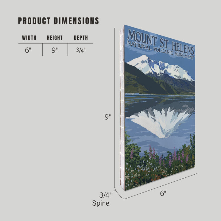 Lined 6x9 Journal, Mount St. Helens, Washington, Before and After Views, Lay Flat, 193 Pages, FSC paper Home Lantern Press 