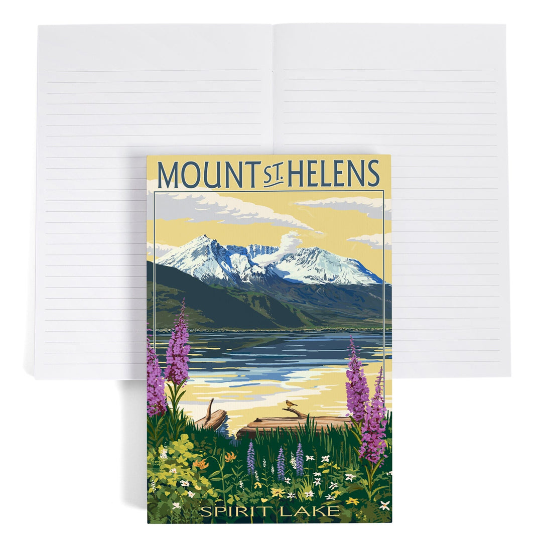 Lined 6x9 Journal, Mount St. Helens, Washington, Spirit Lake, Lay Flat, 193 Pages, FSC paper Home Lantern Press 