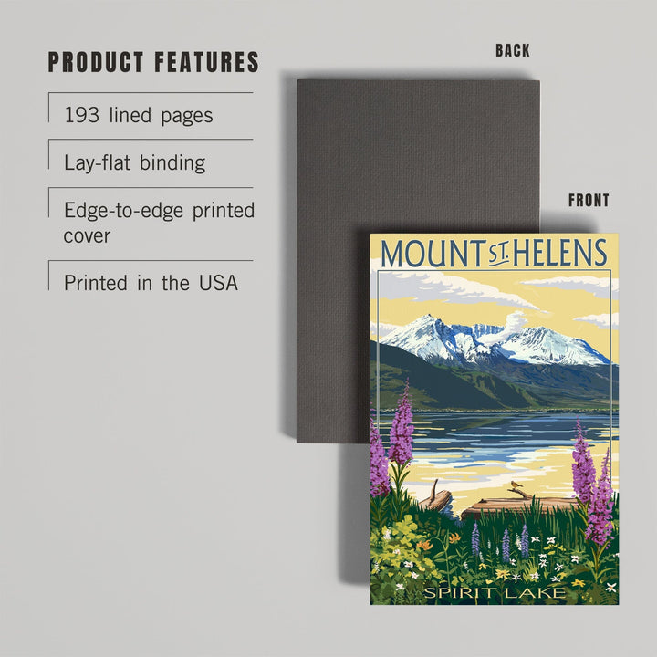 Lined 6x9 Journal, Mount St. Helens, Washington, Spirit Lake, Lay Flat, 193 Pages, FSC paper Home Lantern Press 