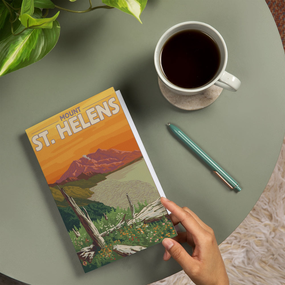 Lined 6x9 Journal, Mount St. Helens, Washington, Sunset View, Lay Flat, 193 Pages, FSC paper Home Lantern Press 