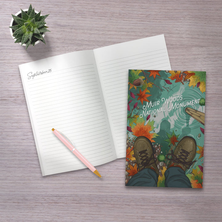 Lined 6x9 Journal, Muir Woods National Monument, California, Outdoor Activity, Hiking Closeups, Fall Colors, Lay Flat, 193 Pages, FSC paper Home Lantern Press 
