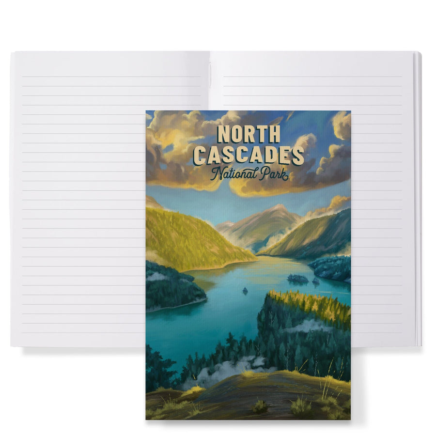 Lined 6x9 Journal, North Cascades National Park, Washington, Oil Painting National Park Series, Lay Flat, 193 Pages, FSC paper Home Lantern Press 