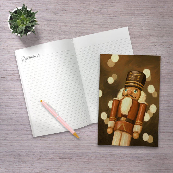 Lined 6x9 Journal, Nutcracker, Christmas Oil Painting, Lay Flat, 193 Pages, FSC paper Home Lantern Press 