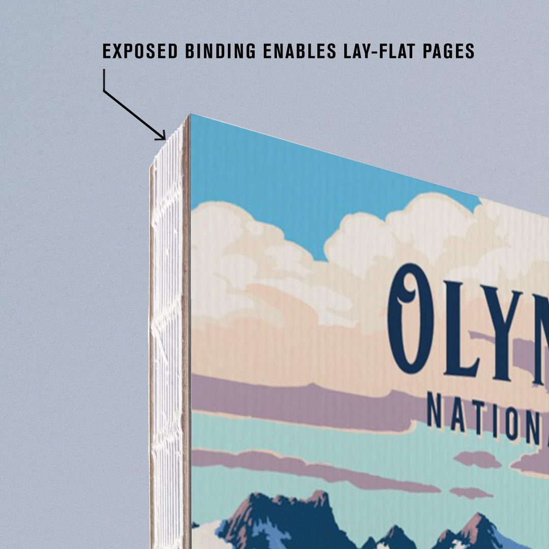 Lined 6x9 Journal, Olympic National Park, Washington, Painterly National Park Series, Lay Flat, 193 Pages, FSC paper Home Lantern Press 