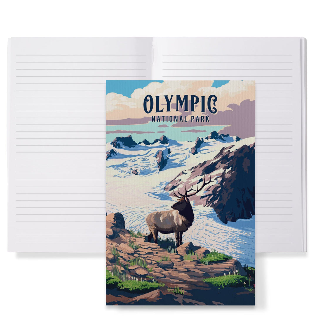 Lined 6x9 Journal, Olympic National Park, Washington, Painterly National Park Series, Lay Flat, 193 Pages, FSC paper Home Lantern Press 