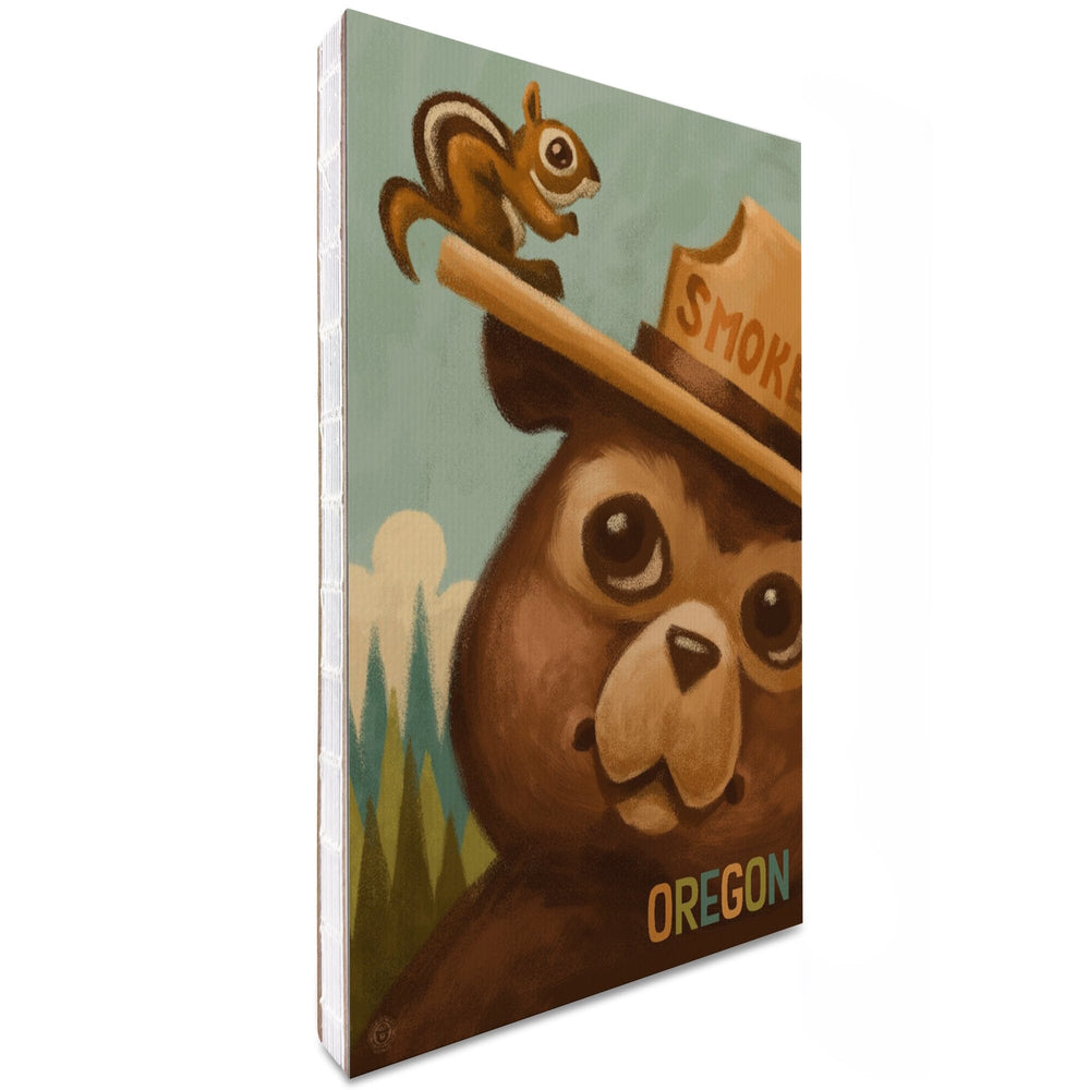 Lined 6x9 Journal, Oregon, Smokey Bear and Squirrel, Lay Flat, 193 Pages, FSC paper Home Lantern Press 