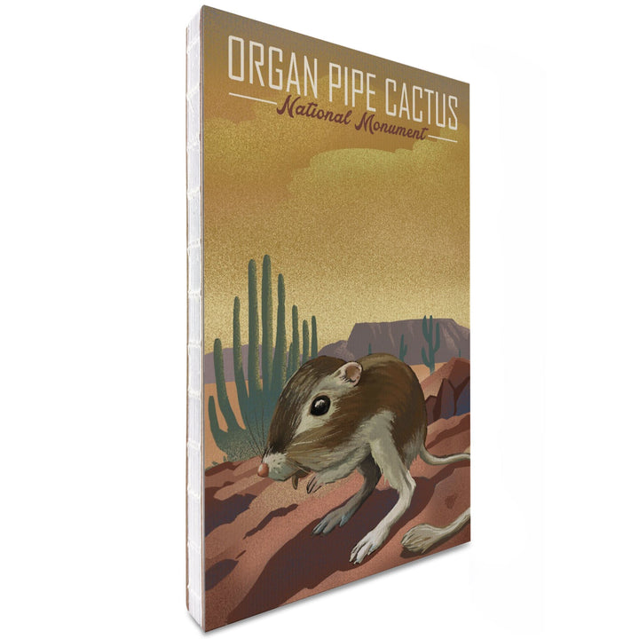 Lined 6x9 Journal, Organ Pipe Cactus National Monument, Arizona, Kangaroo Rat, Lithograph, Lay Flat, 193 Pages, FSC paper Home Lantern Press 