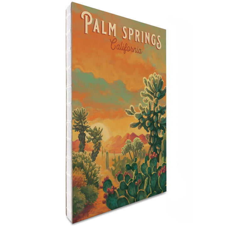 Lined 6x9 Journal, Palm Springs, California, Oil Painting Series, Cholla Cactus, Lay Flat, 193 Pages, FSC paper Home Lantern Press 