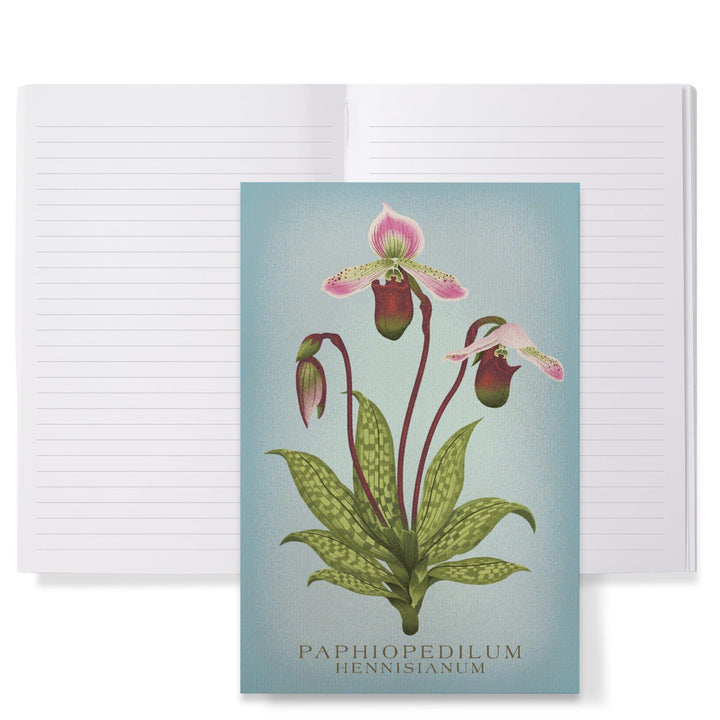 Lined 6x9 Journal, Paphiopedilum, Orchid, Vintage Flora, Lay Flat, 193 Pages, FSC paper Home Lantern Press 