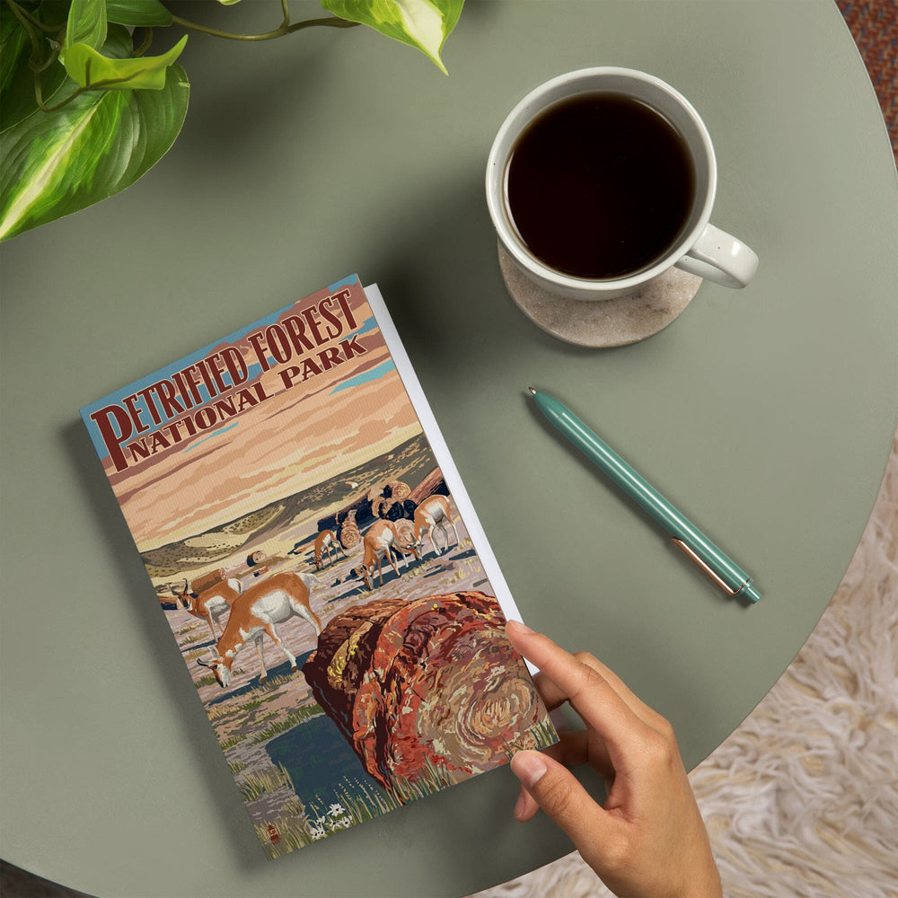 Lined 6x9 Journal, Petrified Forest National Park, Arizona, Desert and Antelope, Lay Flat, 193 Pages, FSC paper Home Lantern Press 