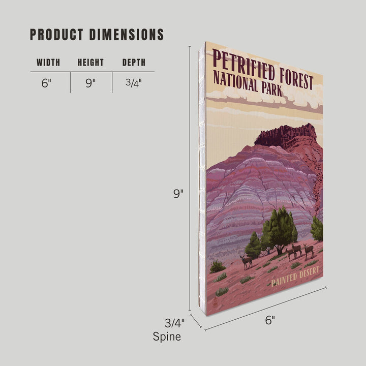 Lined 6x9 Journal, Petrified Forest National Park, Arizona, Painted Desert, Lay Flat, 193 Pages, FSC paper Home Lantern Press 