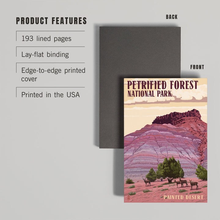 Lined 6x9 Journal, Petrified Forest National Park, Arizona, Painted Desert, Lay Flat, 193 Pages, FSC paper Home Lantern Press 
