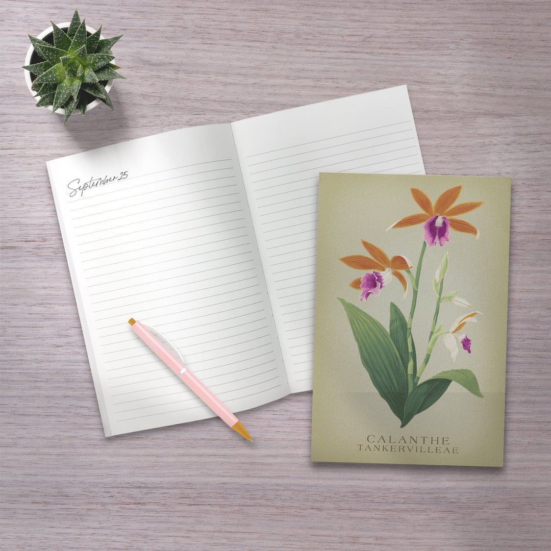 Lined 6x9 Journal, Phaius, Orchid, Vintage Flora, Lay Flat, 193 Pages, FSC paper Home Lantern Press 