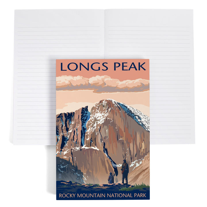 Lined 6x9 Journal, Rocky Mountain National Park, Colorado, Longs Peak, Lay Flat, 193 Pages, FSC paper Home Lantern Press 