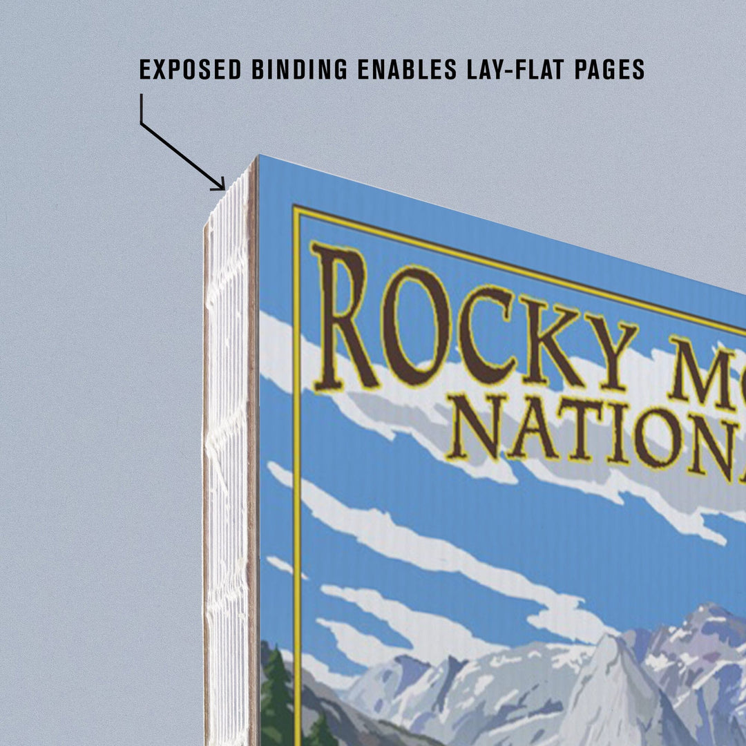 Lined 6x9 Journal, Rocky Mountain National Park, Colorado, Mummy Range, Elk, Lay Flat, 193 Pages, FSC paper Home Lantern Press 