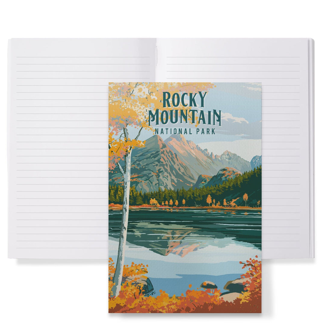 Lined 6x9 Journal, Rocky Mountain National Park, Colorado, Painterly National Park Series, Lay Flat, 193 Pages, FSC paper Home Lantern Press 