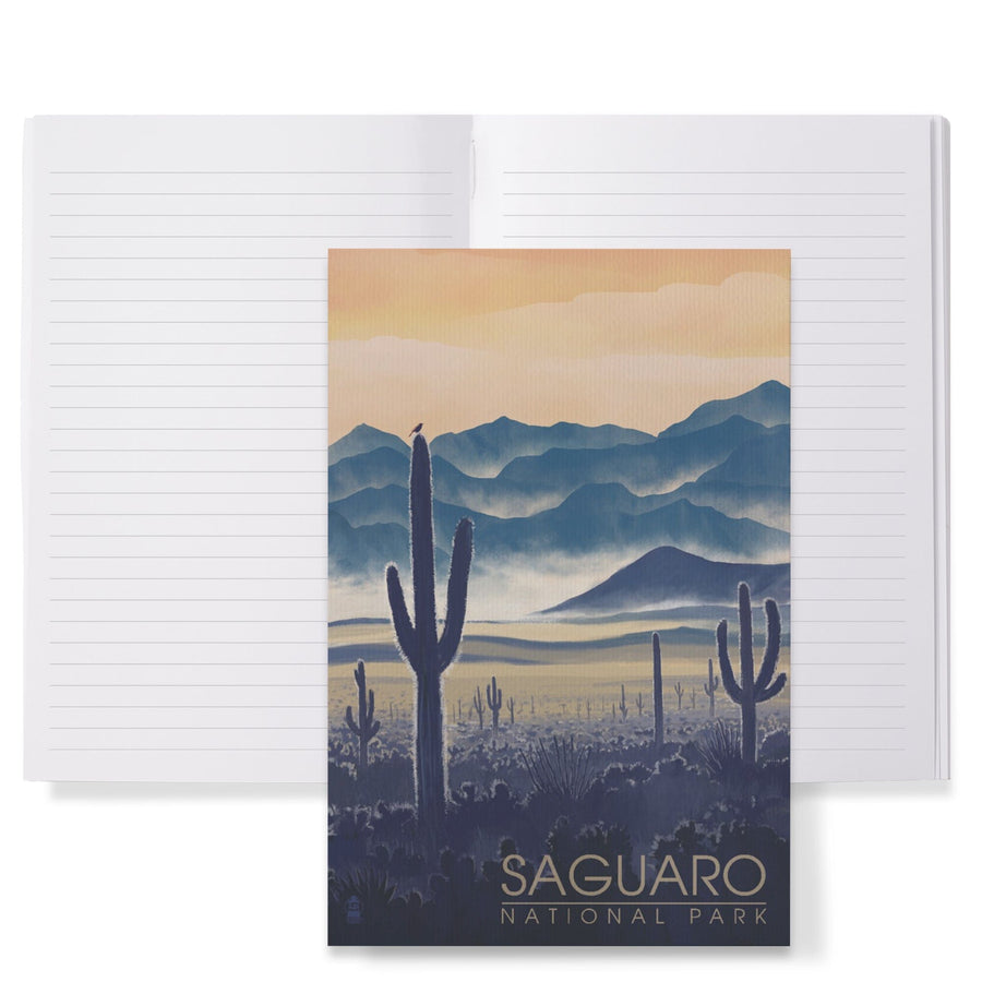 Lined 6x9 Journal, Saguaro National Park, Arizona, Desert Landscape, Lay Flat, 193 Pages, FSC paper Home Lantern Press 