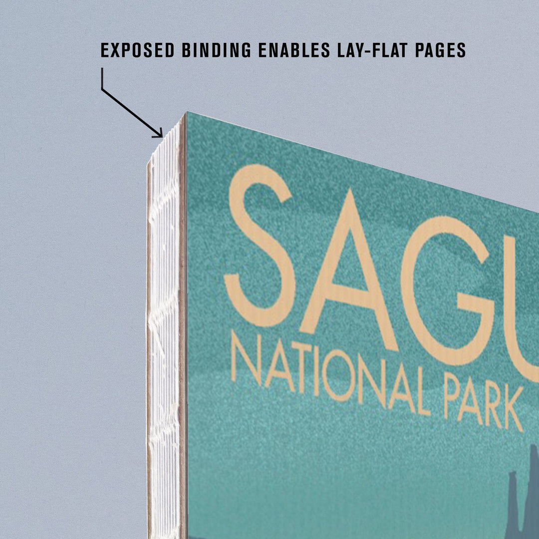 Lined 6x9 Journal, Saguaro National Park, Arizona, Gila Monster, Lithograph, Lay Flat, 193 Pages, FSC paper Home Lantern Press 