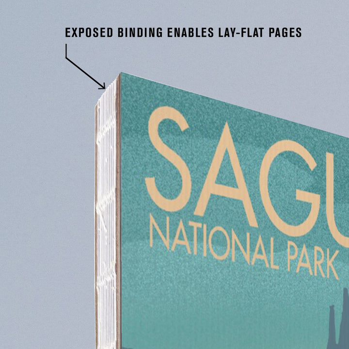 Lined 6x9 Journal, Saguaro National Park, Arizona, Gila Monster, Lithograph, Lay Flat, 193 Pages, FSC paper Home Lantern Press 