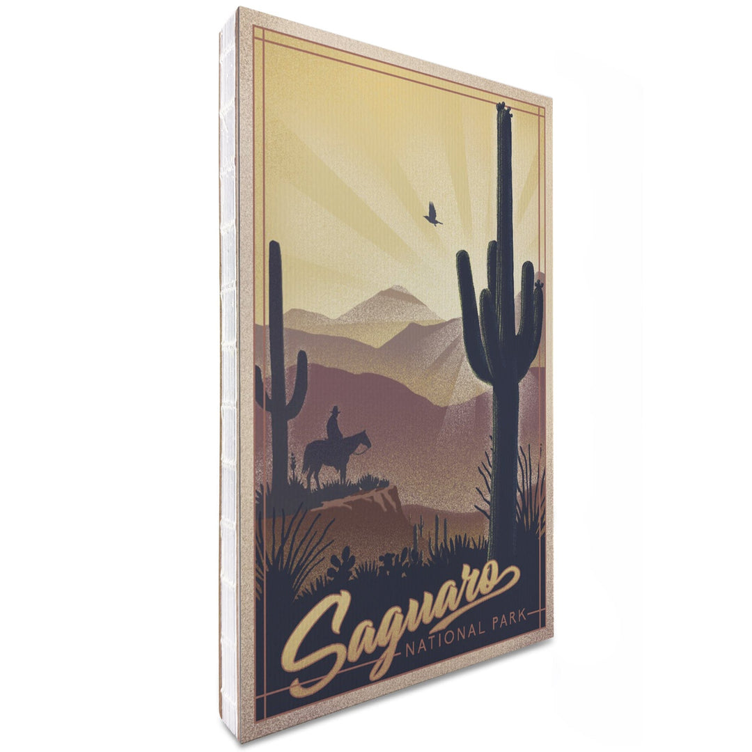 Lined 6x9 Journal, Saguaro National Park, Arizona, Lithograph, Lay Flat, 193 Pages, FSC paper Home Lantern Press 