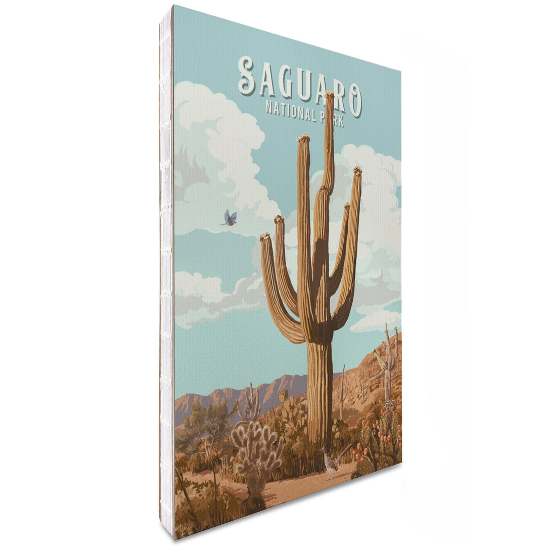 Lined 6x9 Journal, Saguaro National Park, Arizona, Painterly National Park Series, Lay Flat, 193 Pages, FSC paper Home Lantern Press 