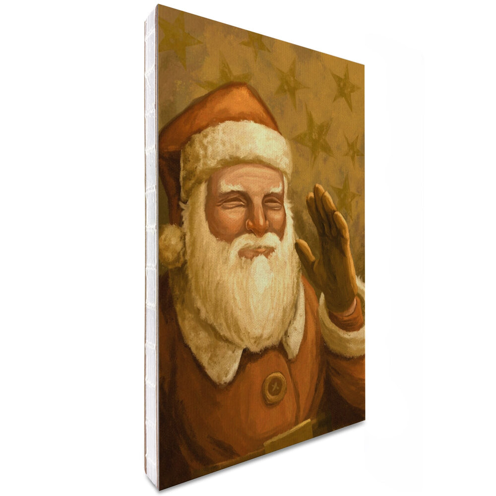 Lined 6x9 Journal, Santa Claus, Christmas Oil Painting, Lay Flat, 193 Pages, FSC paper Home Lantern Press 
