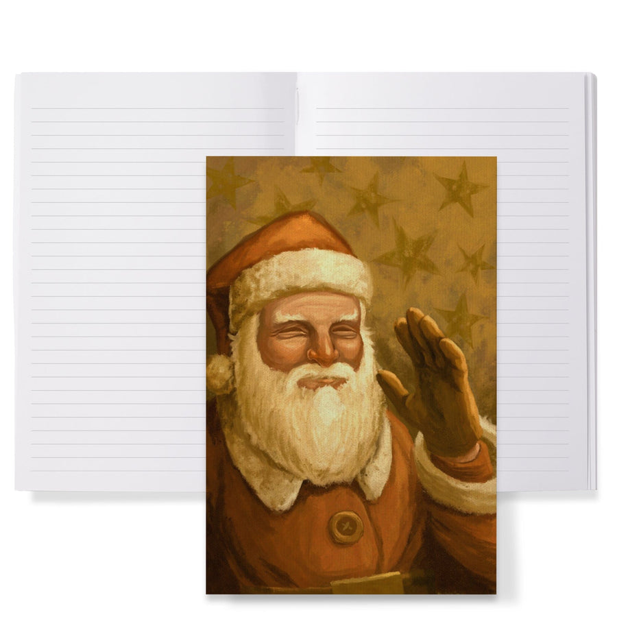 Lined 6x9 Journal, Santa Claus, Christmas Oil Painting, Lay Flat, 193 Pages, FSC paper Home Lantern Press 