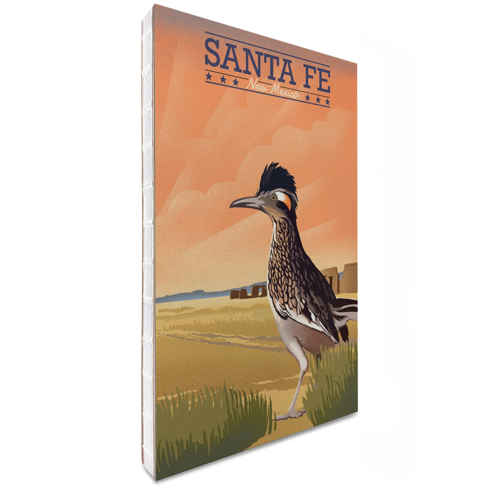 Lined 6x9 Journal, Santa Fe, New Mexico, Roadrunner, Lithograph, Lay Flat, 193 Pages, FSC paper Home Lantern Press 