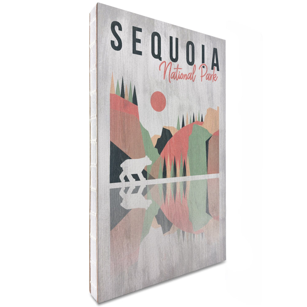 Lined 6x9 Journal, Sequoia National Park, Bear, Geometric Opacity, Lay Flat, 193 Pages, FSC paper Home Lantern Press 