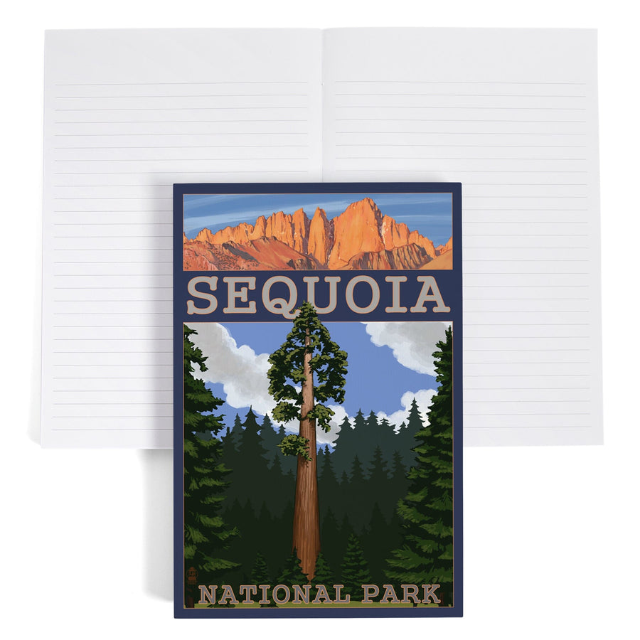 Lined 6x9 Journal, Sequoia National Park, California, Sequoia Tree and Palisades, Lay Flat, 193 Pages, FSC paper Home Lantern Press 