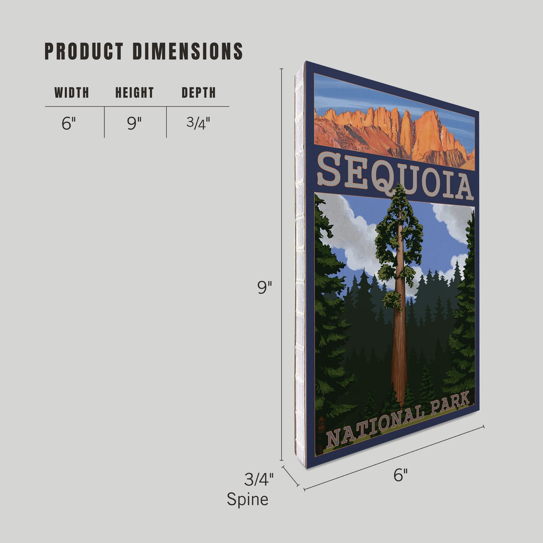 Lined 6x9 Journal, Sequoia National Park, California, Sequoia Tree and Palisades, Lay Flat, 193 Pages, FSC paper Home Lantern Press 