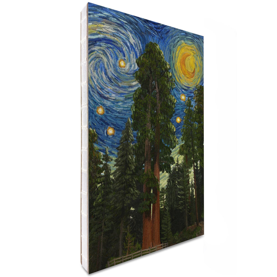 Lined 6x9 Journal, Sequoia National Park, California, Starry Night National Park Series, Lay Flat, 193 Pages, FSC paper Home Lantern Press 